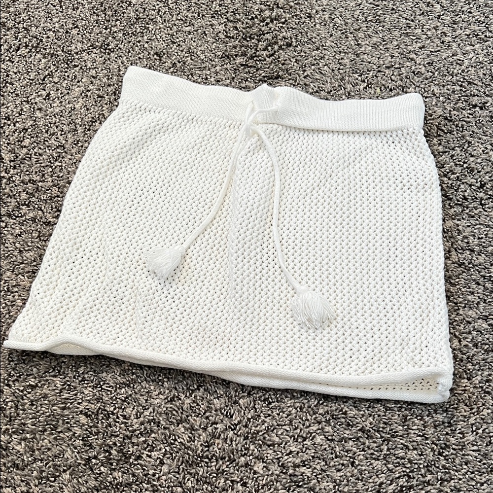 White Knit Women's Skirt